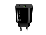 Natec Ribera USB Charger 1X USB-A + 1X USB-C 20W, Black