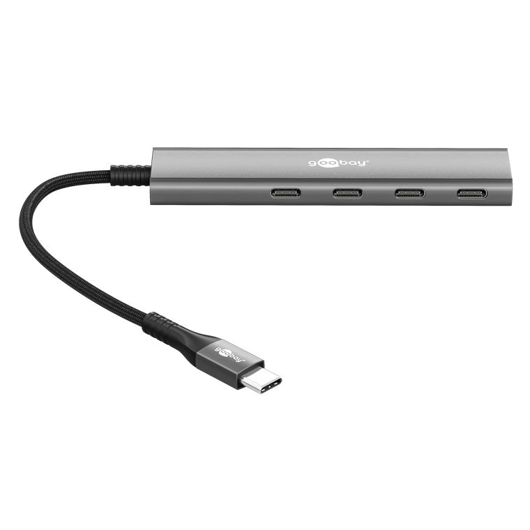 Goobay Slim 4-Port USB Hub, USB-C to USB-C, 5 Gbit/s