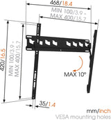 Vogels | Wall mount | MA3010-A1 | Tilt | 32-55 " | Maximum weight (capacity) 40 kg | Black