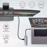 AXAGON SuperSpeed USB-C COMBO 5in1 Hub | HMC-5