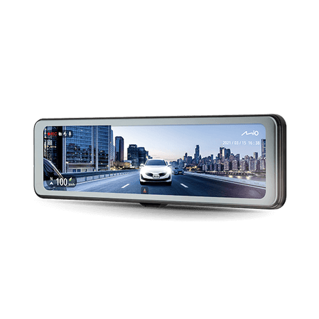Mio MiVue R860WD, Dash Cam | GPS | Wi-Fi | Front and rear cams synchronized for recording with an unobstructed view; 11.26" IPS anti-glare touchscreen; Upgrade to the STARVIS 2 technology for clear details; Integrated high speed Wi-Fi – Quick pairing usin