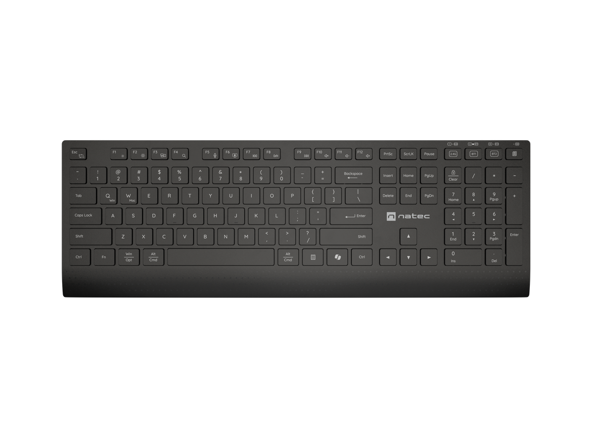 Natec Keyboard and Mouse | Stringray 2 | Keyboard and Mouse Set | Wireless | US | Black