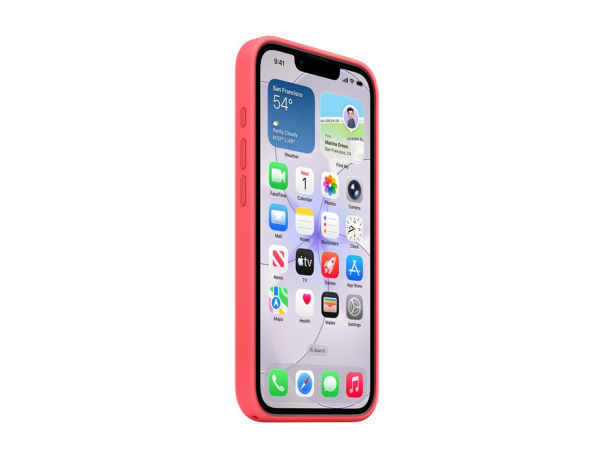 Apple iPhone 17e Silicone Case with MagSafe – Bright Guava | Apple