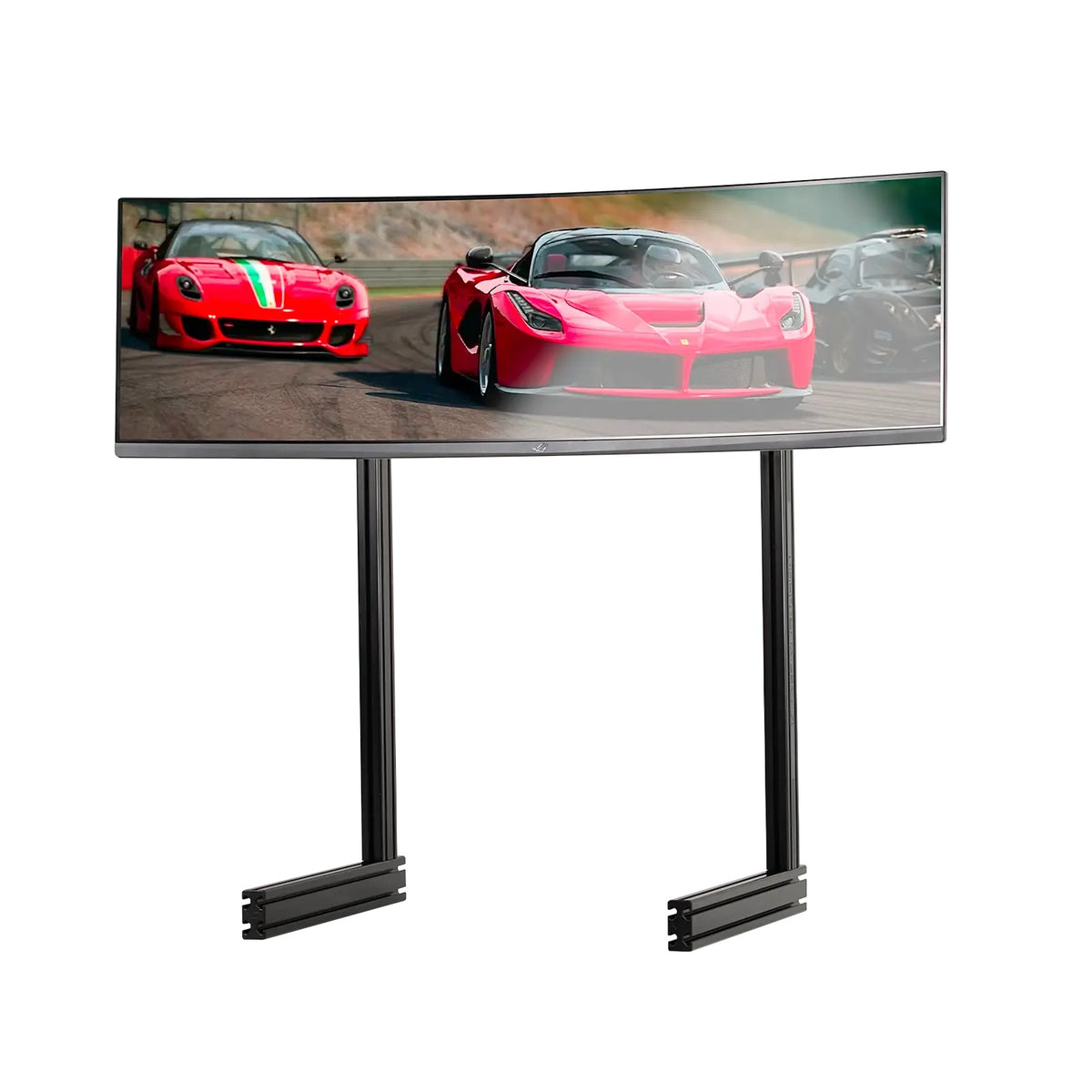 Next Level Racing Floor stand | ELITE Free Standing Single Monitor Stand | Vertical adjustment | 65 " | Black