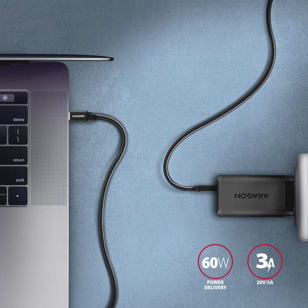 AXAGON | Data and charging USB 3.2 Gen1 cable, 3 m | BUCM3-CM30AB | USB Type C - USB Type C