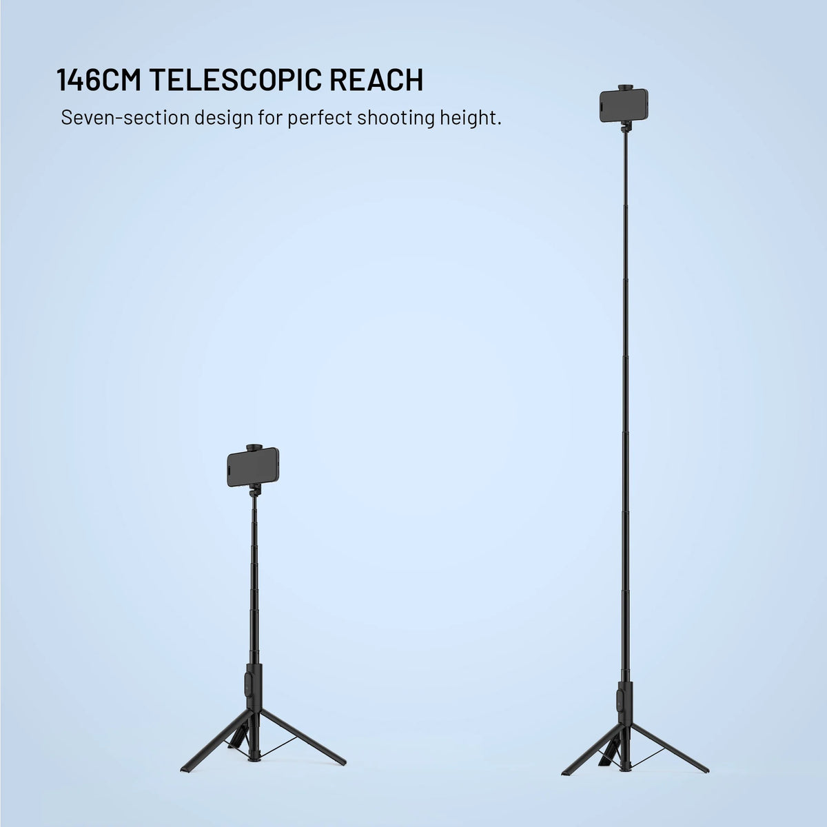 Fixed Creator Snap long tripod with wireless trigger, 1.46 m | Tripod | ABS/PC/Aluminum metal | Black