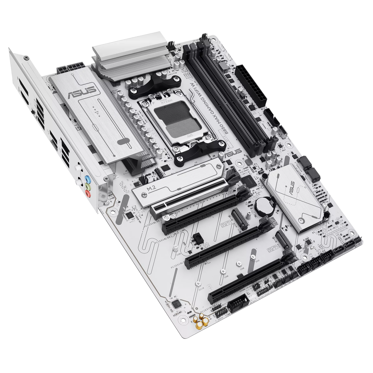 Asus B850 MAX GAMING WIFI W | Processor family AMD | Processor socket AM5 | DDR5 | Supported hard disk drive interfaces SATA, M.2 | Number of SATA connectors 4