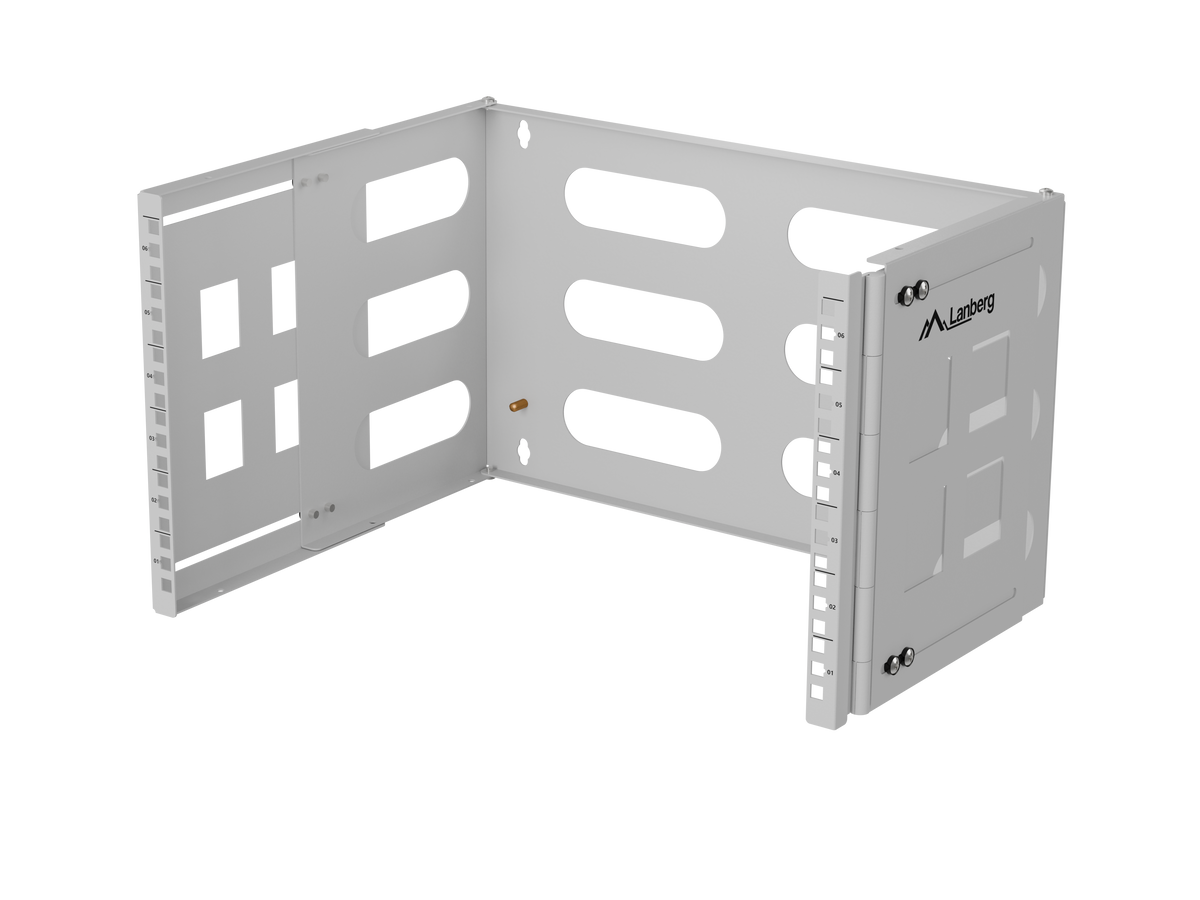 Lanberg Folding Bracket Wall-mount 19" 6U | FB01-5406-10S | Grey