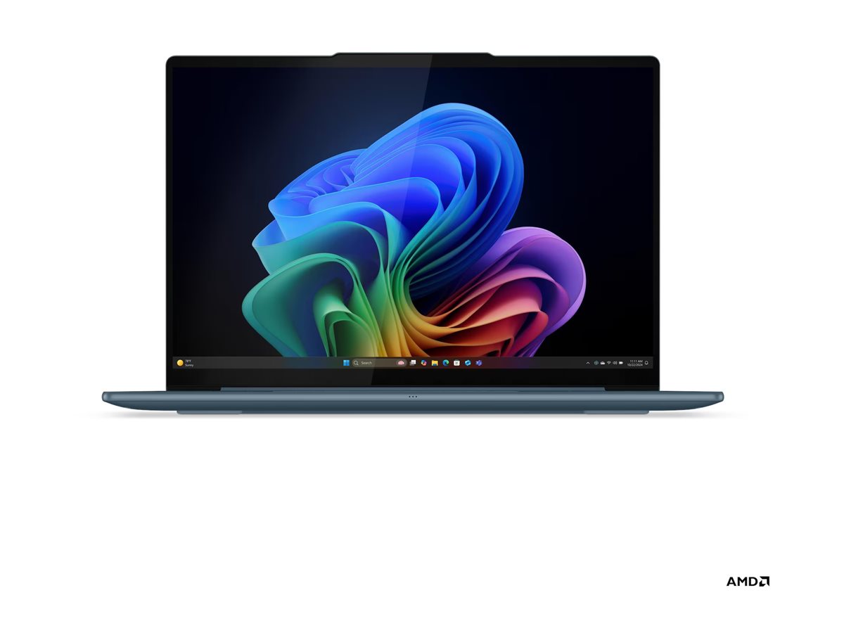 Lenovo- Yoga Slim 7 14AKP10 AMD | Tidal Teal | 14 " | OLED | WUXGA | 1920 x 1200 pixels | Glossy | AMD Ryzen AI 5 | 330 | 16 GB | Soldered LPDDR5X | Solid-state drive capacity 512 GB | AMD Radeon 820M Graphics | Windows 11 Home | 802.11be | Bluetooth vers