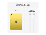 Apple | iPad Wi-Fi + Cellular | 11 " | Yellow | IPS, Liquid Retina | 2360 x 1640 pixels | Apple A16 | 512 GB | 3G | 4G | 5G | Wi-Fi | Front camera | 12 MP | Rear camera | 12 MP | Bluetooth | 5.3 | iPadOS | USB-C charging cable