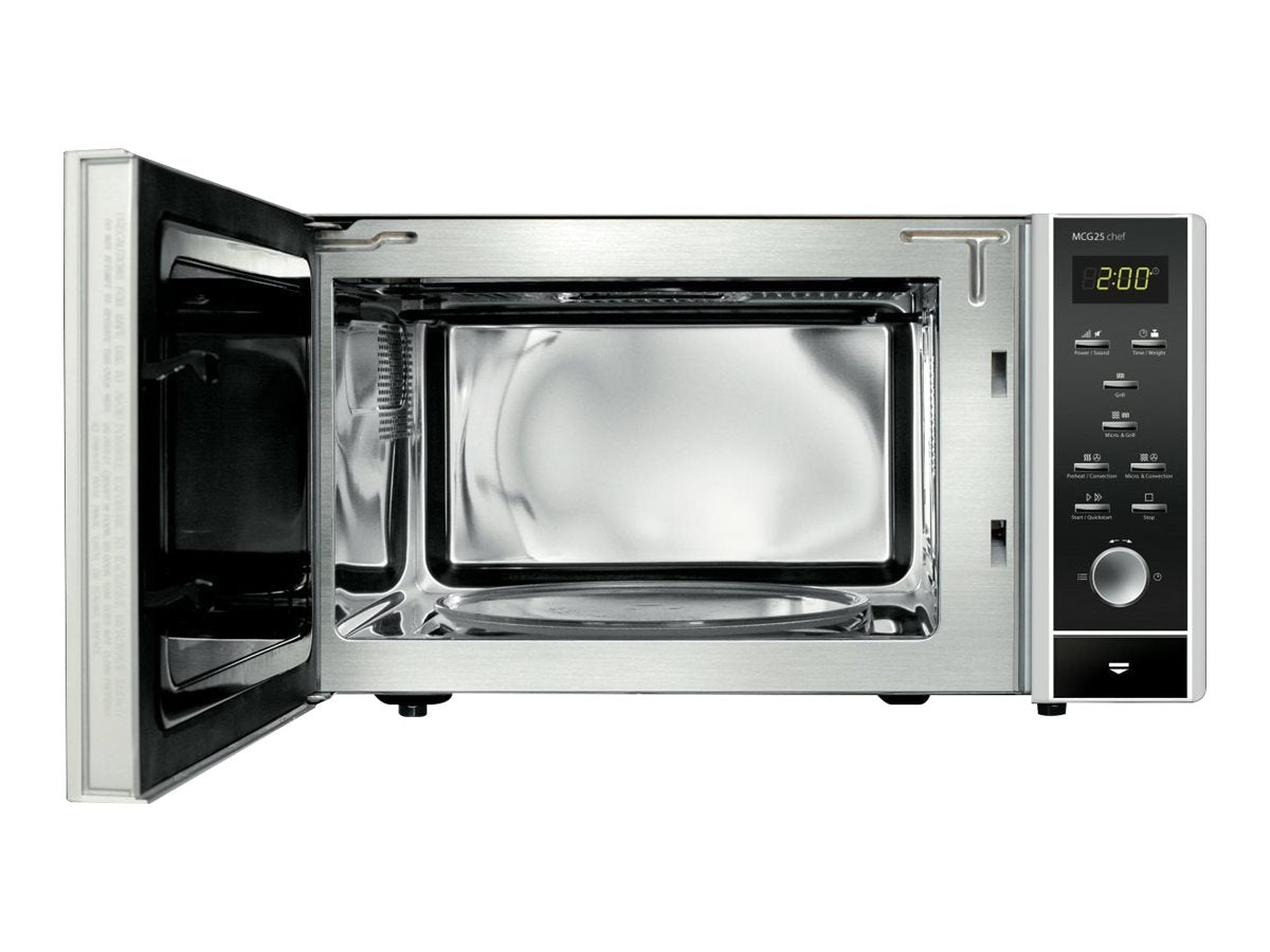 Caso | Microwave Oven with Grill and Convection | MCG 25 Chef | Free standing | 900 W | Convection | 25 L | Grill | Stainless steel/Black