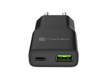 Natec Ribera USB Charger Gan Slim USB 1X USB-A + 1X USB-C 20W | NUC-2377