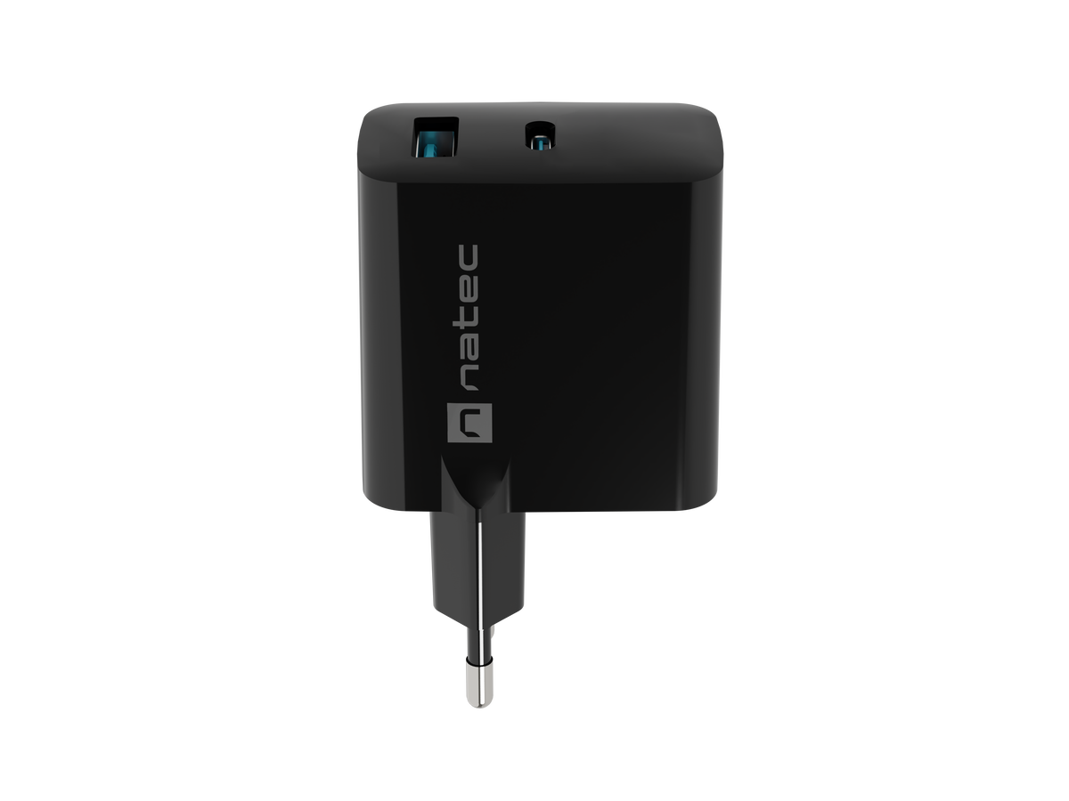 Natec Ribera USB Charger, 1x USB-A, 1x USB-C, 45 W | NUC-2143