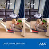TP-LINK | Tapo C250 | Pan/Tilt AI Home Security Wi-Fi Camera | PTZ | 8 MP | 4mm/F1.6 | H.265 | MicroSD Card up to 512 GB
