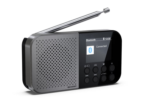 Sharp OSAKA Pocket/Handheld Portable Digital Radio | DR-P520(GY) | Bluetooth