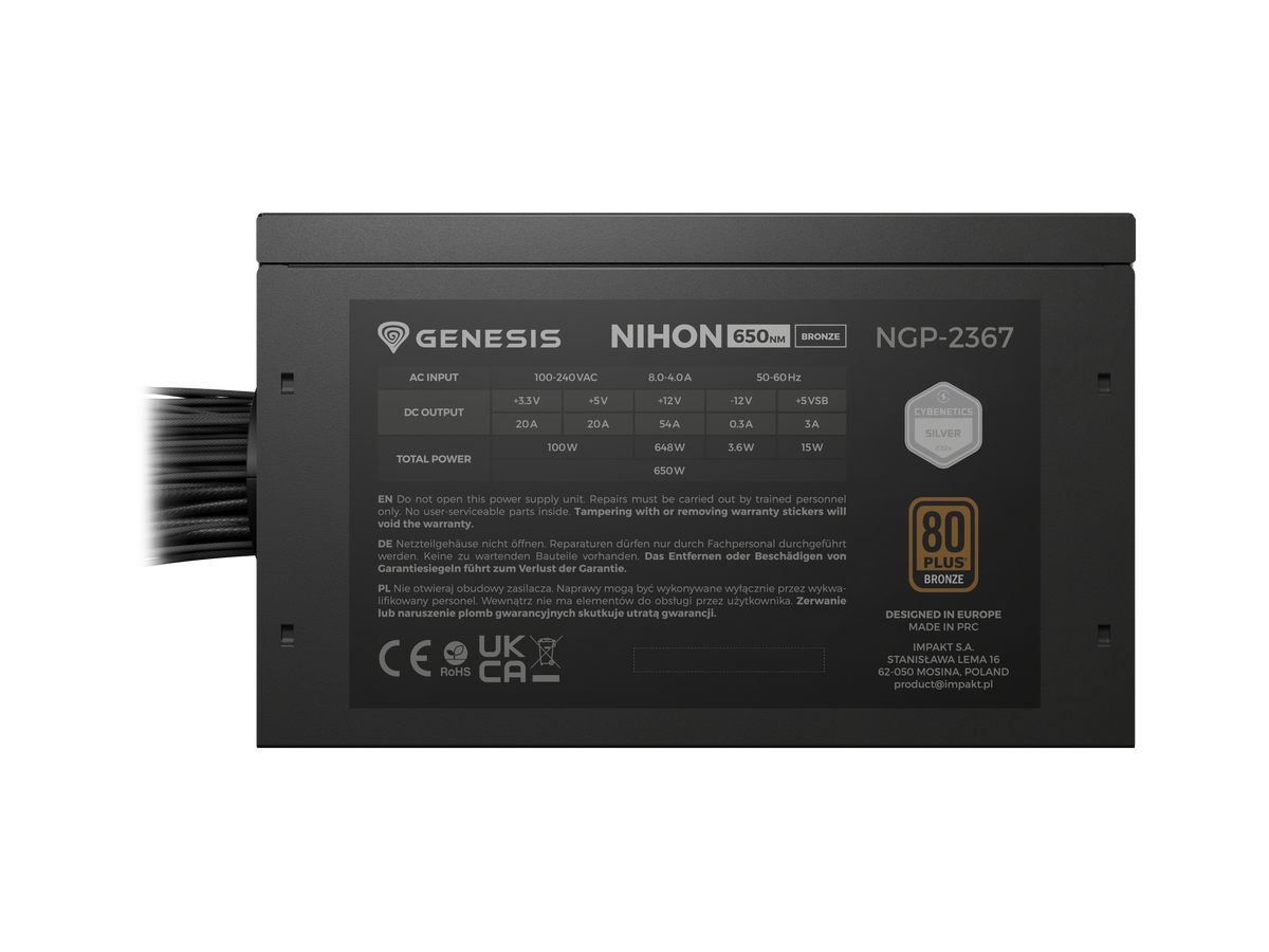 Genesis | PSU | Nihon 650NM | 650 W | Black
