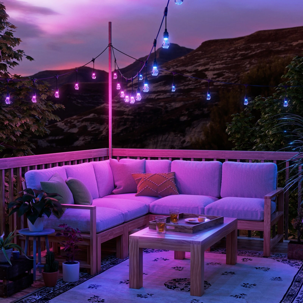 Nanoleaf Essentials Matter Smart Multicolour Outdoor String Lights Starter Kit 30m | 16M+