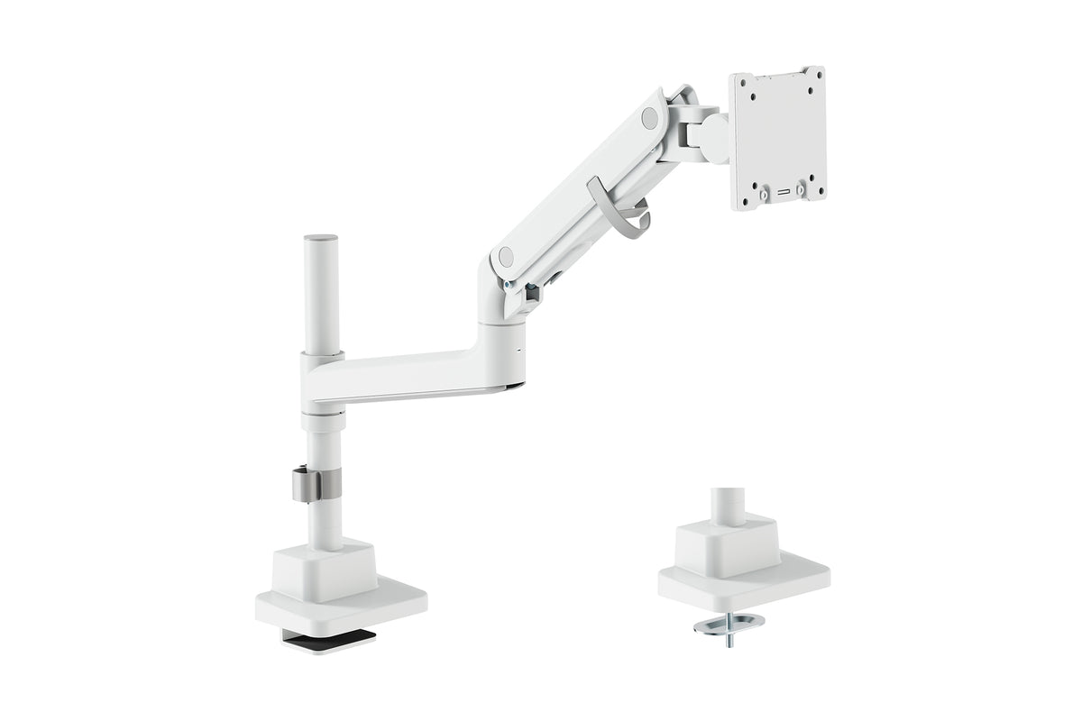 Digitus Desk Mount | DA-90476 Single Monitor Mount | Height, tilt, pivot, rotation, depth | 57 " | Maximum weight (capacity) 27 kg | White