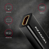 AXAGON Mini DP to HDMI adapter, 4K/30Hz | RVDM-HI14N