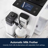 Delonghi | Coffee maker | Rivelia EXAM440.55.W | Pump pressure 19 bar | Built-in milk frother | Fully Automatic | 1450 W | Arctic White