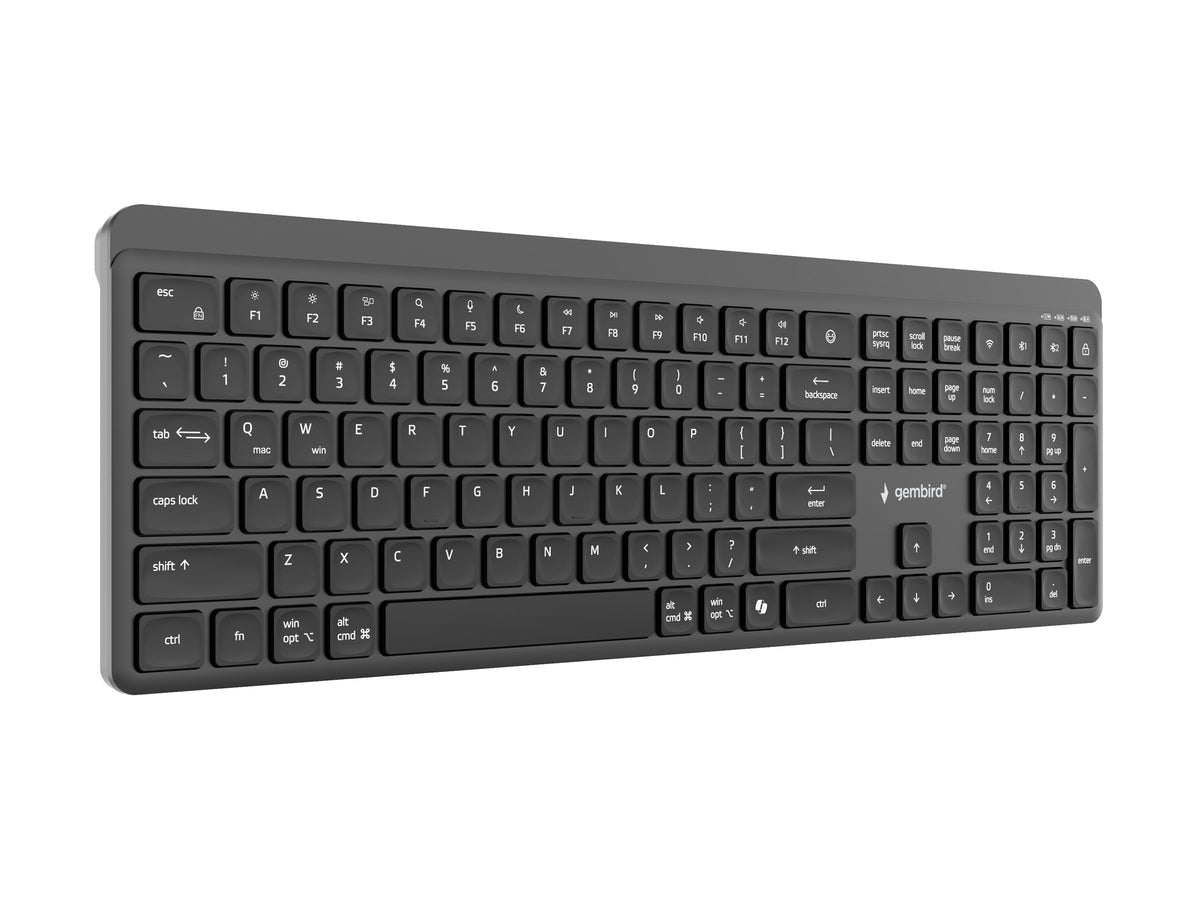 Gembird KB-WPS-03 | Keyboard | Wireless | US | Bluetooth | Black