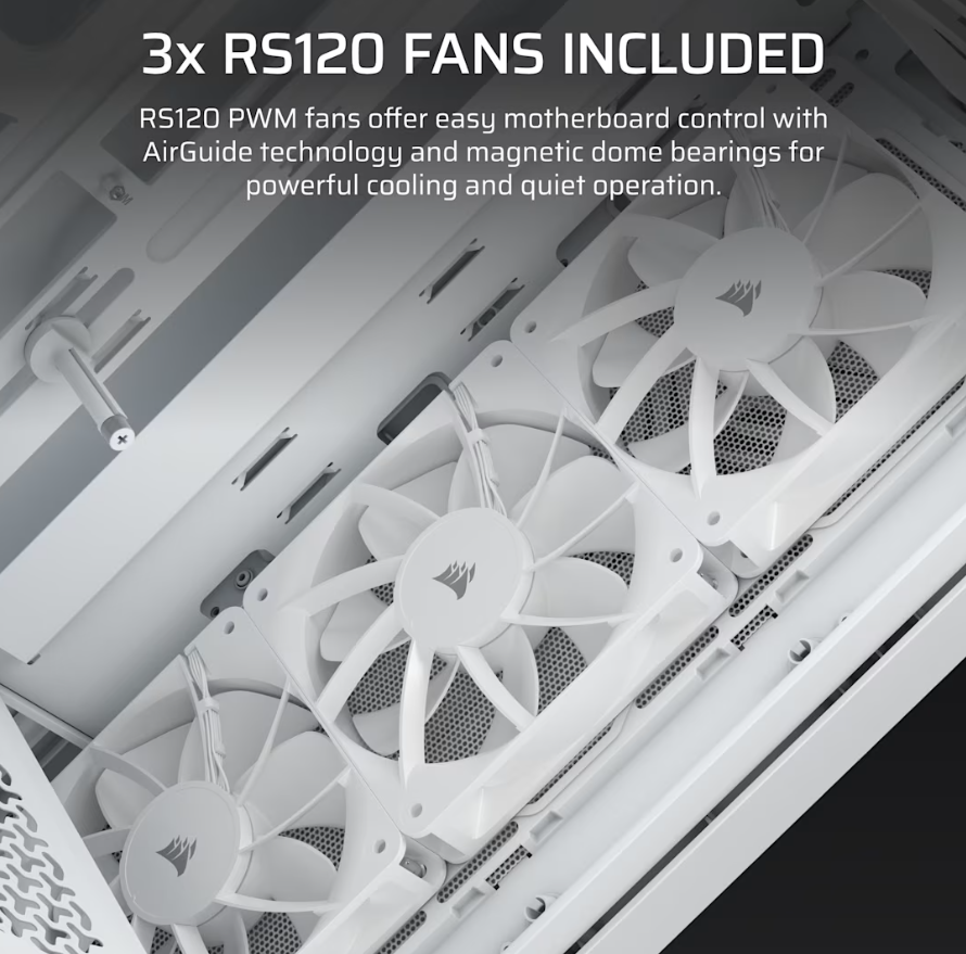 Corsair PC Case | 3200D RS | Mid-Tower | White