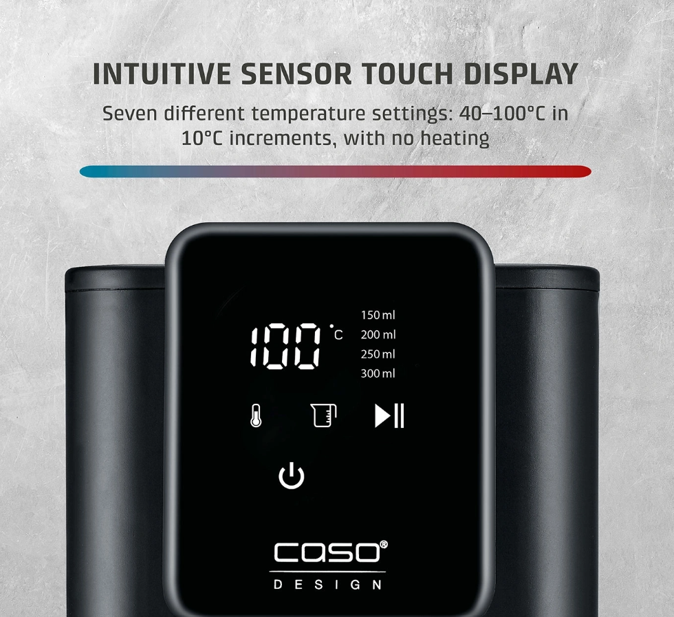 Caso | Turbo Hot Water Dispenser | HW 616 | Water Dispenser | 2600 W | 2.5 L | Plastic/Stainless Steel | Black/Stainless Steel
