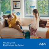 TP-LINK | Tapo C250 | Pan/Tilt AI Home Security Wi-Fi Camera | PTZ | 8 MP | 4mm/F1.6 | H.265 | MicroSD Card up to 512 GB