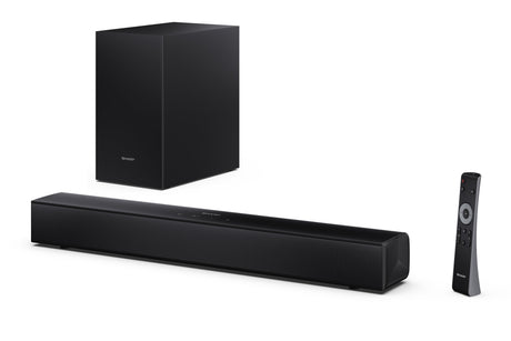 Sharp Compact 2.1 Soundbar with Wireless Subwoofer | HT-SBW121 | 240 W | Bluetooth | Wireless connection | Black