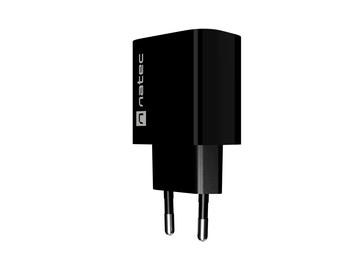 Natec Ribera USB Charger 1X USB-A + 1X USB-C 20W, Black