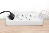 Digitus 3-way office socket strip with 2x USB-A and 1x USB-C connections | DA-70626