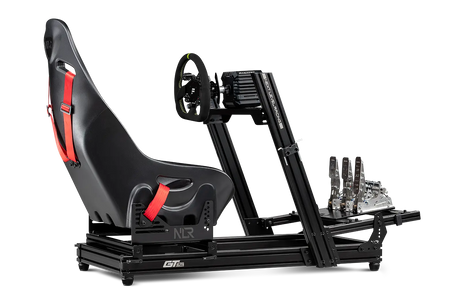 Next Level Racing GTElite Lite | Aluminium Simulator Cockpit, Wheel Plate Edition | Black