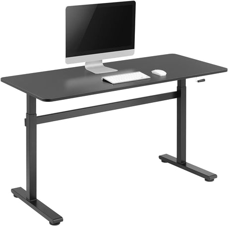 Manually adjustable sit-stand desk EO0027 | Ergonomic | Height adjustment 70-117 cm | Maximum load weight 40 kg | Black