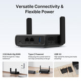 Mercusys AX3000 Travel Router | MR84X-Travel | 802.11ax | 574/2402 Mbit/s | 10/100/1000 Mbit/s | Mesh Support No | MU-MiMO No | No mobile broadband | Antenna type External Omni-directional | 1