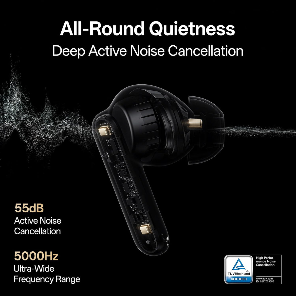 OPPO True wireless earphones | Enco Air5 Pro | Bluetooth | In-ear | Microphone | Black | Noise canceling