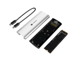 Natec | Rhino M.2 NVME Lite USB-C External, Gen 2 Steel Arctic Silver | Solid-state drive interface NVMe