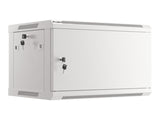 Lanberg | Rack cabinet 19" wall-mount 6U/600x450 for self-assembly with metal door (flat pack) | WF01-6406-00S | Grey