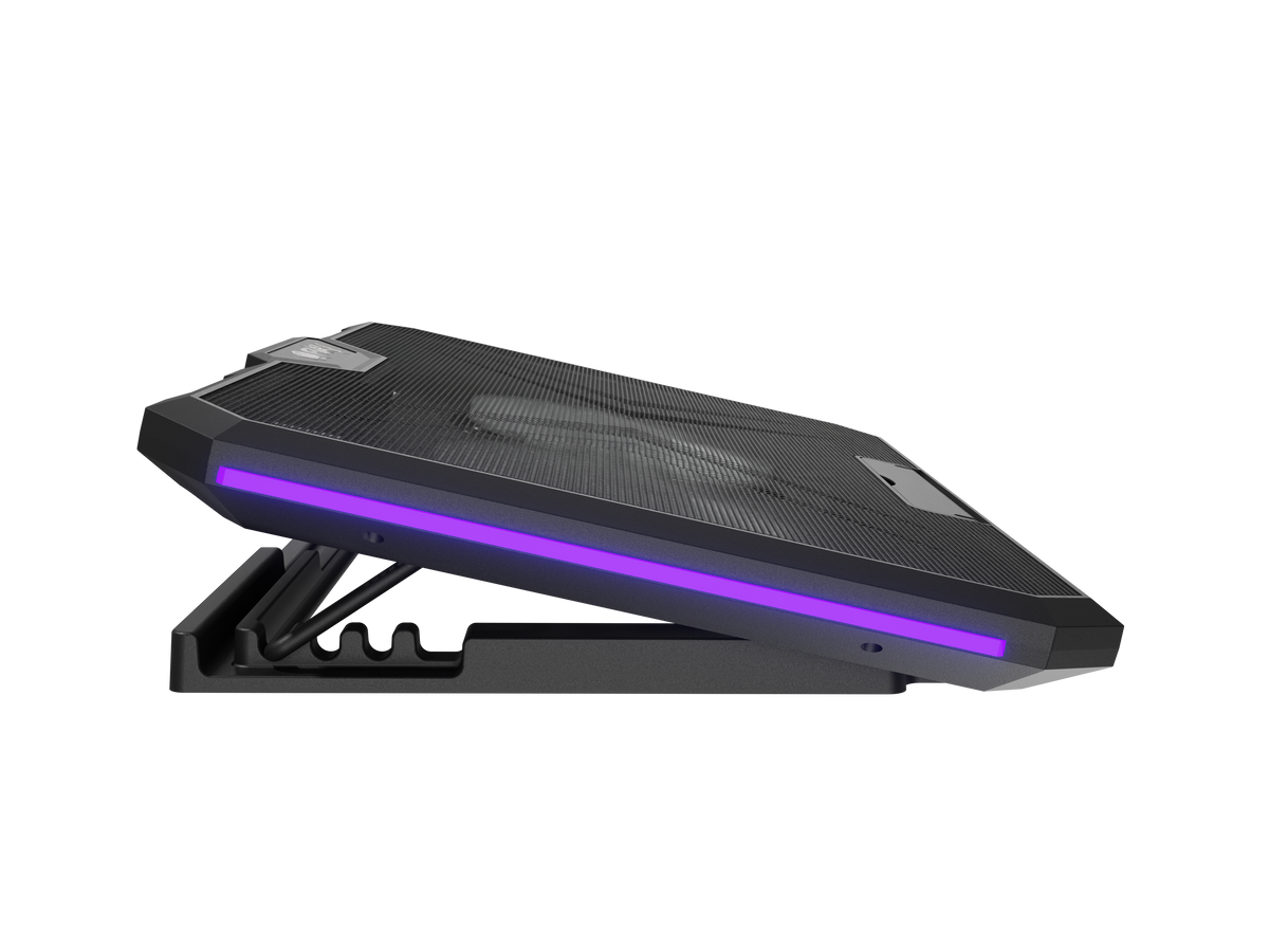 Fury Laptop Cooler Cooling Pad Fury Gunbai G3 Fans, RGB LED Light, 2 USB, 14.1-17.3"