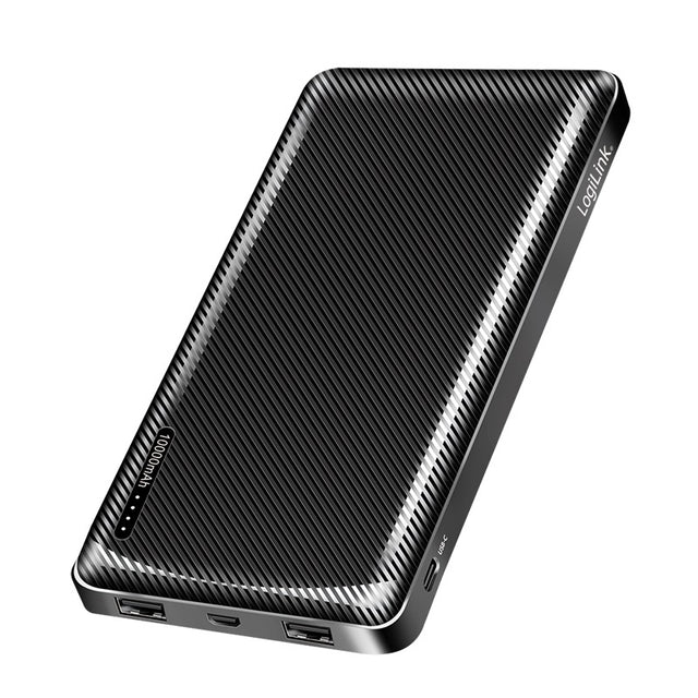 Logilink Power bank, Li-Po, 2x USB-A, USB-C | PA0316 | 10000 mAh | Black