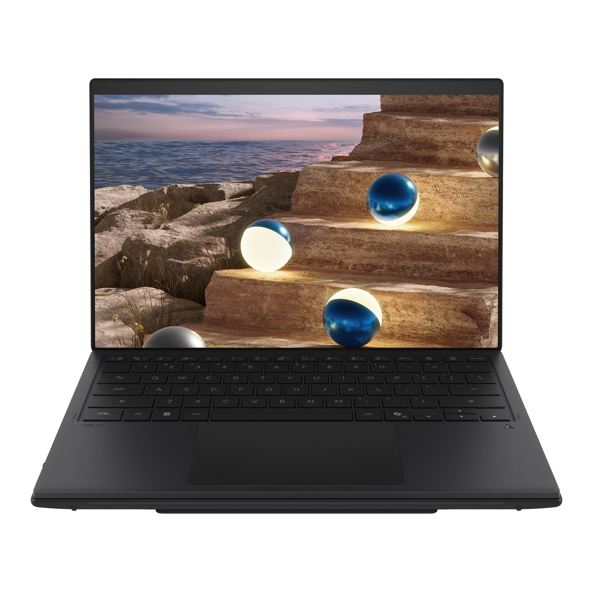 Asus | Zenbook Duo UX8407AA-SN066W | Moher Gray | 14 " | OLED | Touchscreen | 2.8K | 2880 x 1800 pixels | 144 Hz | Anti-Reflective | Intel Core Ultra X9 | 378H | 32 GB | LPDDR5X | Solid-state drive capacity 2000 GB | Intel Arc Graphics | Windows 11 Pro | 