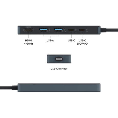 Hyper HyperDrive Flex 5 Port USB-C Hub | HD4101BKGL | HDMI ports quantity 1