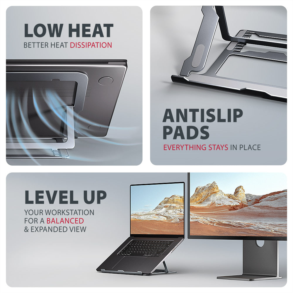 AXAGON STND-LAG stand for laptops and tablets | Adjustable Height, Angle | 10-17.3 " | Maximum weight (capacity) 20 kg | Grey