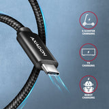 AXAGON | Data and charging USB4 Gen 3x2 cable, 1 m | BUCM3-CM15AB | USB Type C - USB Type C