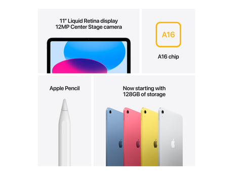 Apple | iPad Wi-Fi + Cellular | 11 " | Blue | IPS, Liquid Retina | 2360 x 1640 pixels | Apple A16 | 512 GB | 3G | 4G | 5G | Wi-Fi | Front camera | 12 MP | Rear camera | 12 MP | Bluetooth | 5.3 | iPadOS | USB-C charging cable
