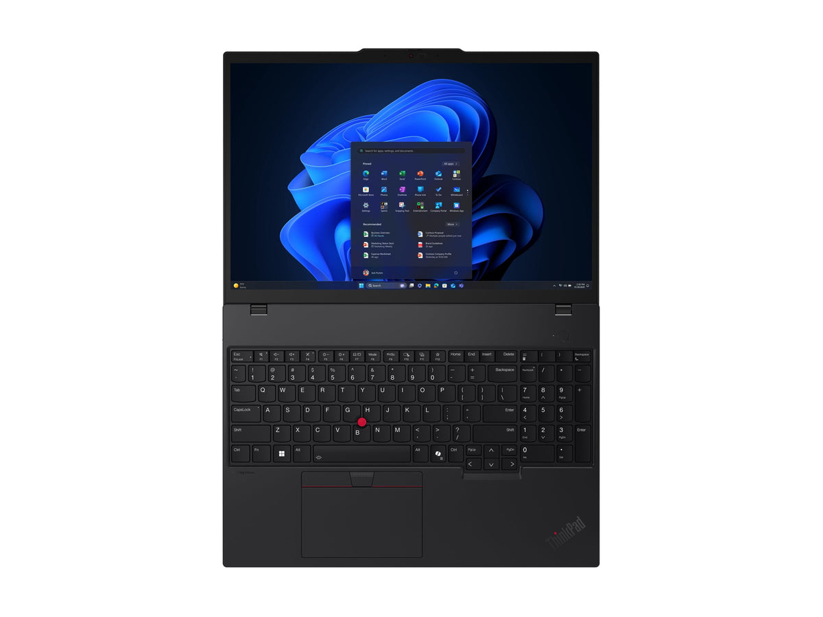 Lenovo ThinkPad T16 G4 Intel | Black | 16 " | IPS | WUXGA | 1920 x 1200 pixels | Anti-glare | Intel Core Ultra 7 | 258V | 32 GB | Soldered LPDDR5X | Solid-state drive capacity 512 GB | Intel Arc Graphics 140V | Windows 11 Pro | 802.11be | Bluetooth versio