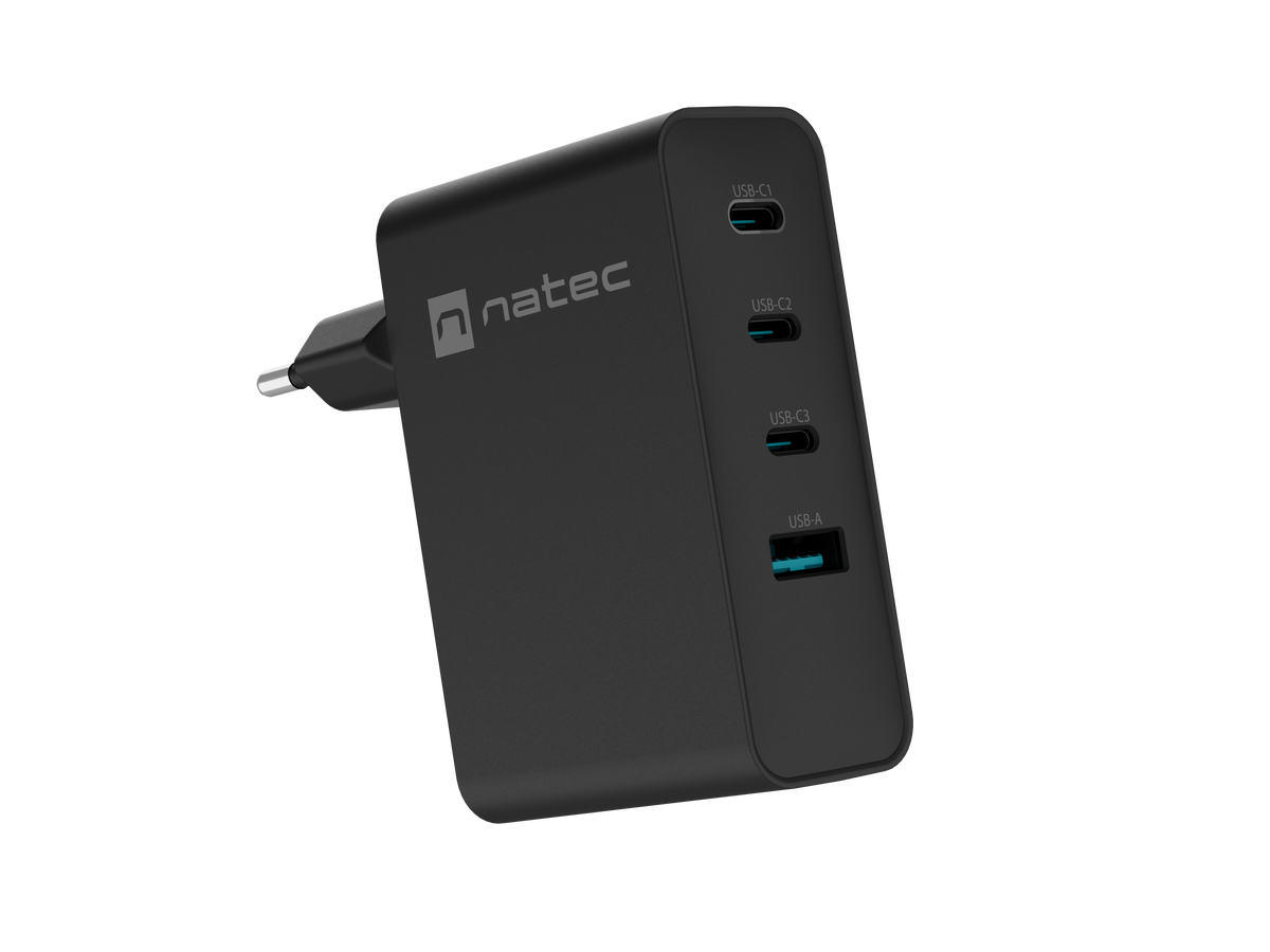 Natec Ribera USB Charger, 1x USB-A + 3x USB-C | NUC-2234