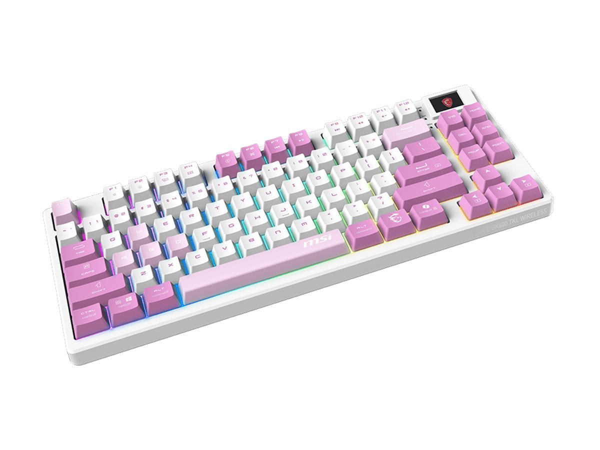 MSI FORGE GK600 TKL WIRELESS VIOLET | Gaming keyboard | Wireless | US | Mechanical Linear
