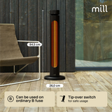 Mill Outdoor Heater | CBOC20FLOOR | Infrared Heater | 2000 W | Black
