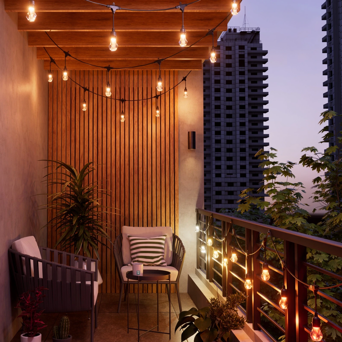 Nanoleaf Essentials Matter Smart Multicolour Outdoor String Lights Starter Kit 30m | 16M+