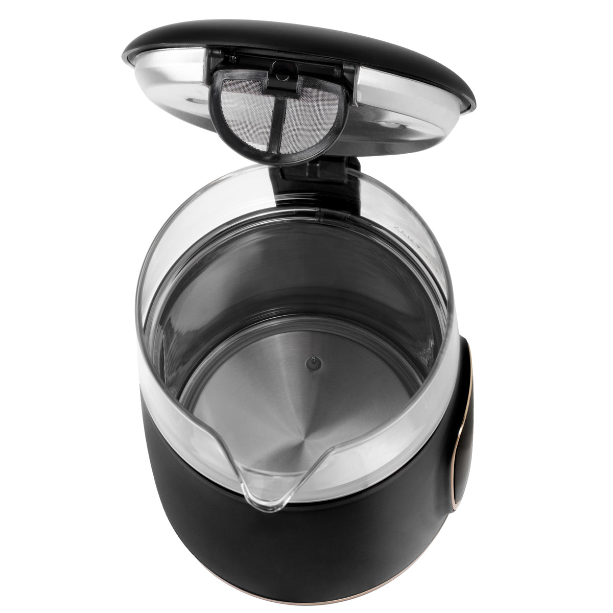 Adler Kettle with LED Display | AD 1305 | Electric | 2200 W | 1.7 L | Plastic | 360° rotational base | Black/Gold
